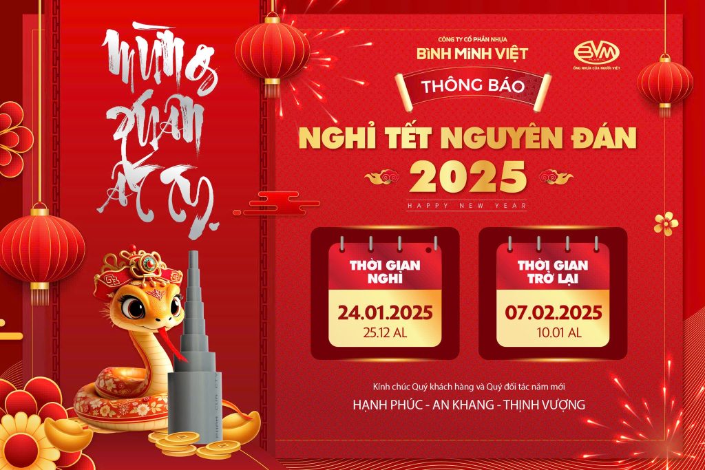 Lunar New Year Holiday Schedule 2025 - Binh Minh Viet Plastic